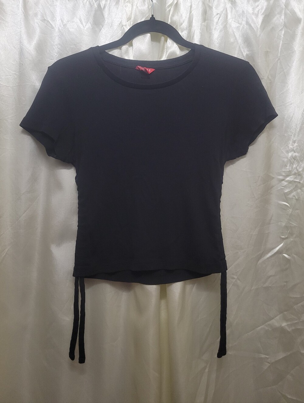 Guess Medium Cinched Crop Tee Black